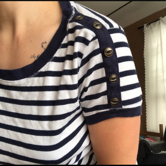 GRACE the perfect fit blue & white sailor tee - Picture 2 of 6